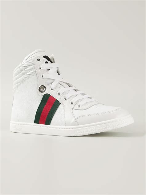 white gucci shoes women|white high top gucci sneakers.